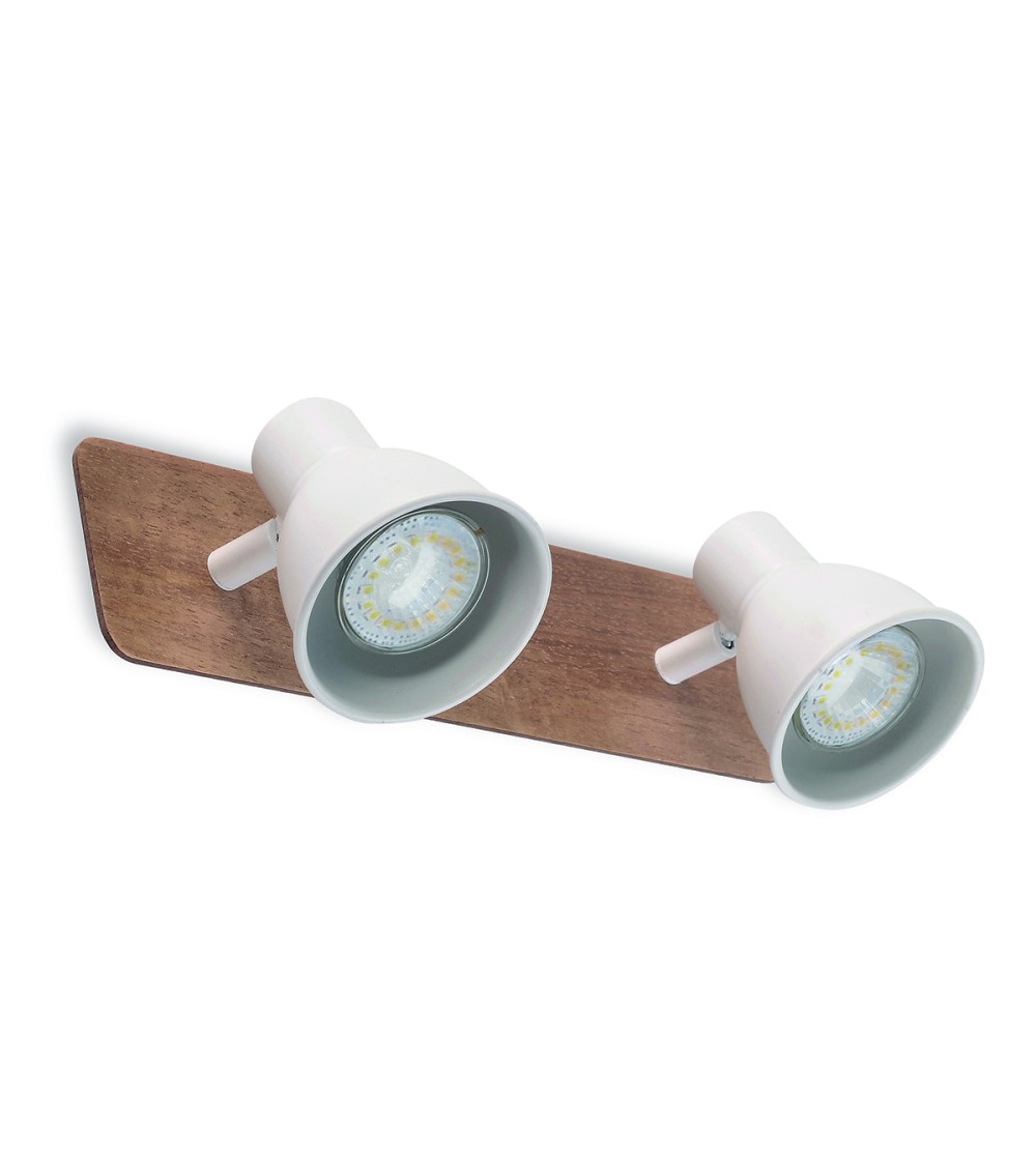 REGLETA MIKO BLANCO 2L GU10 MADERA