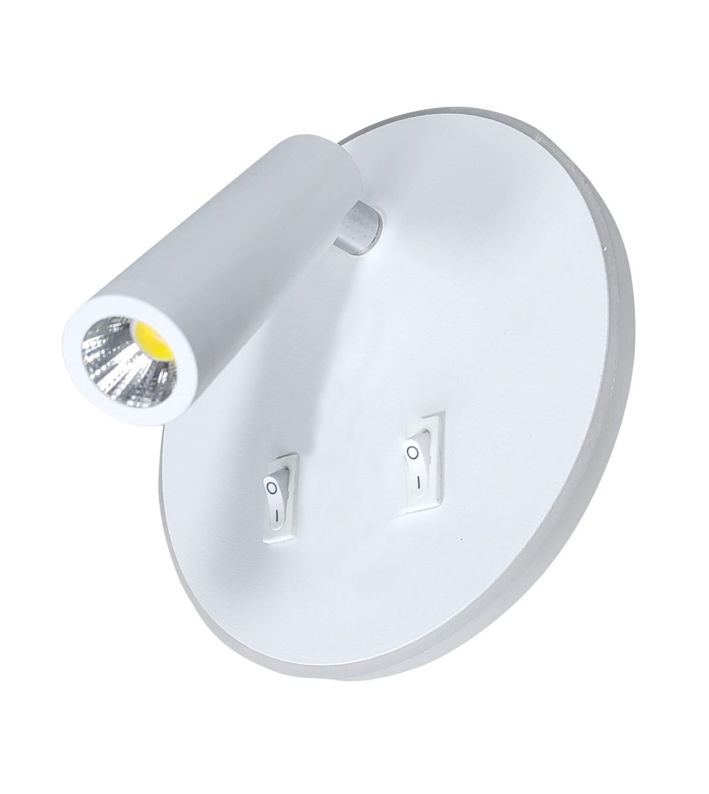 LECTOR LISBOA BLANCO LED 8W+3W 3000K