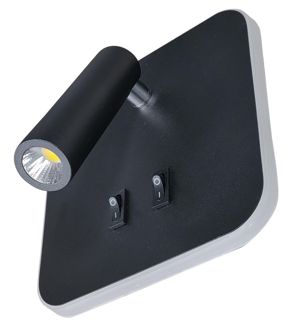 LECTOR BINZ NEGRO LED 10W+3W 3000K