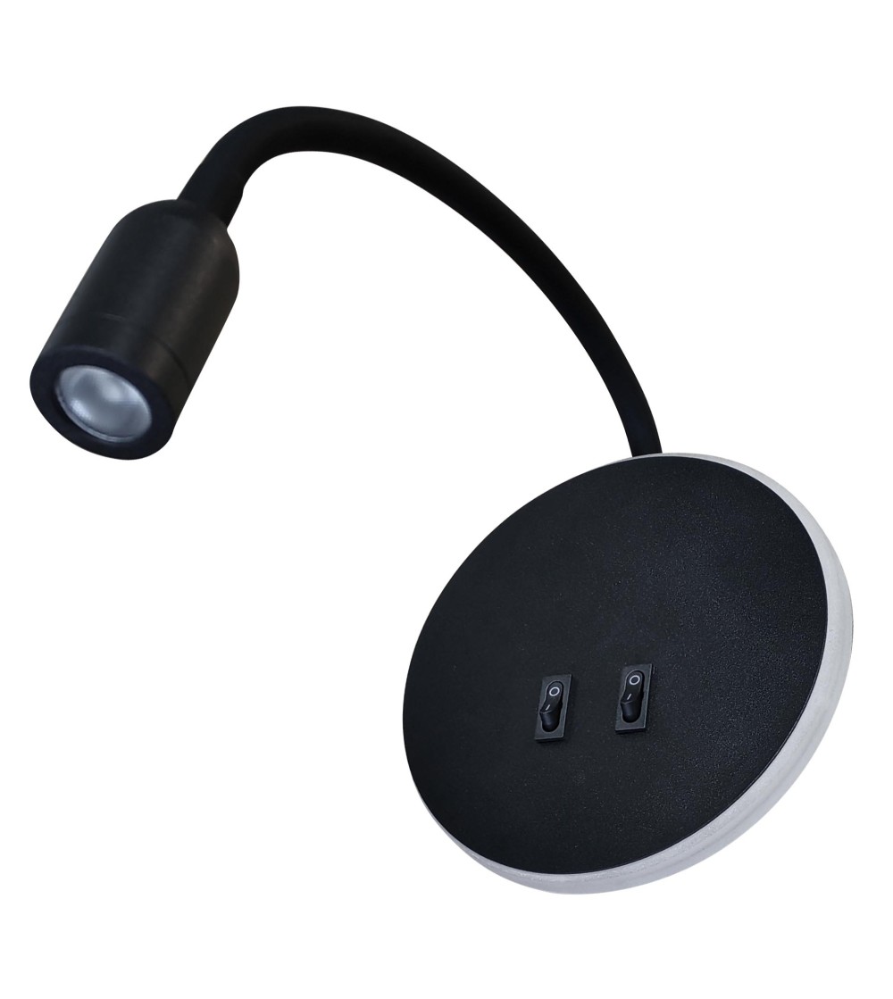 LECTOR NEXUS NEGRO LED 8W+3W 3000K