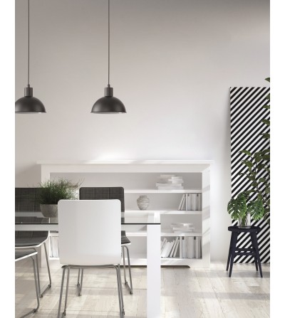 COLGANTE ARDEN NEGRO 1L E-27
