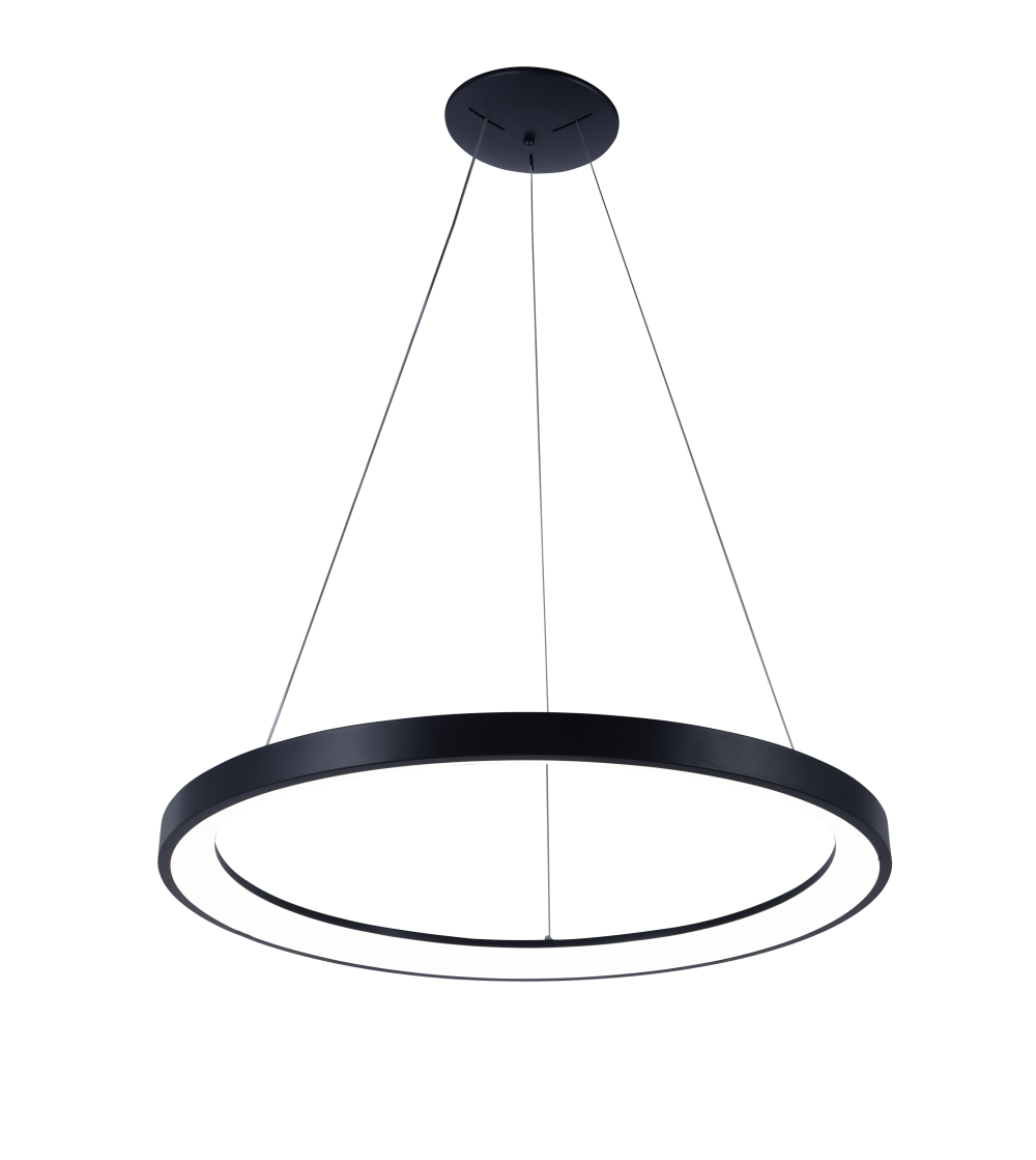 COLGANTE LEIDEN 45W NEGRO CCT TUYA + ALEXA 580Ø