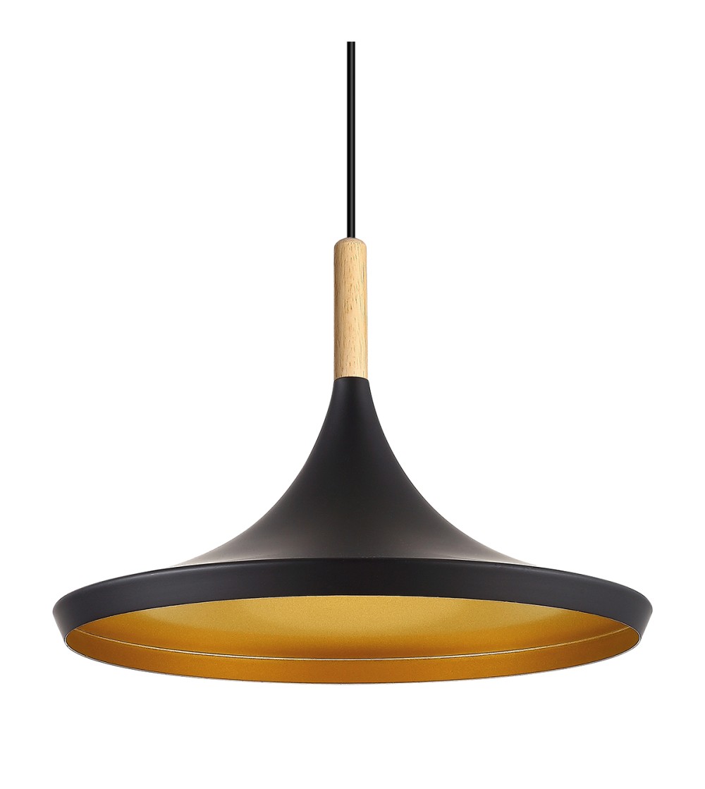 COLGANTE AROS NG/ORO 1xE27 360mm x240mm