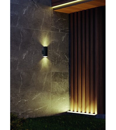 APLIQUE KLOPS 18W CCT SWITCH REDONDO NEGRO IP65