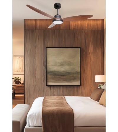 VENTILADOR TRENTO NEGRO NOGAL 1320Ø