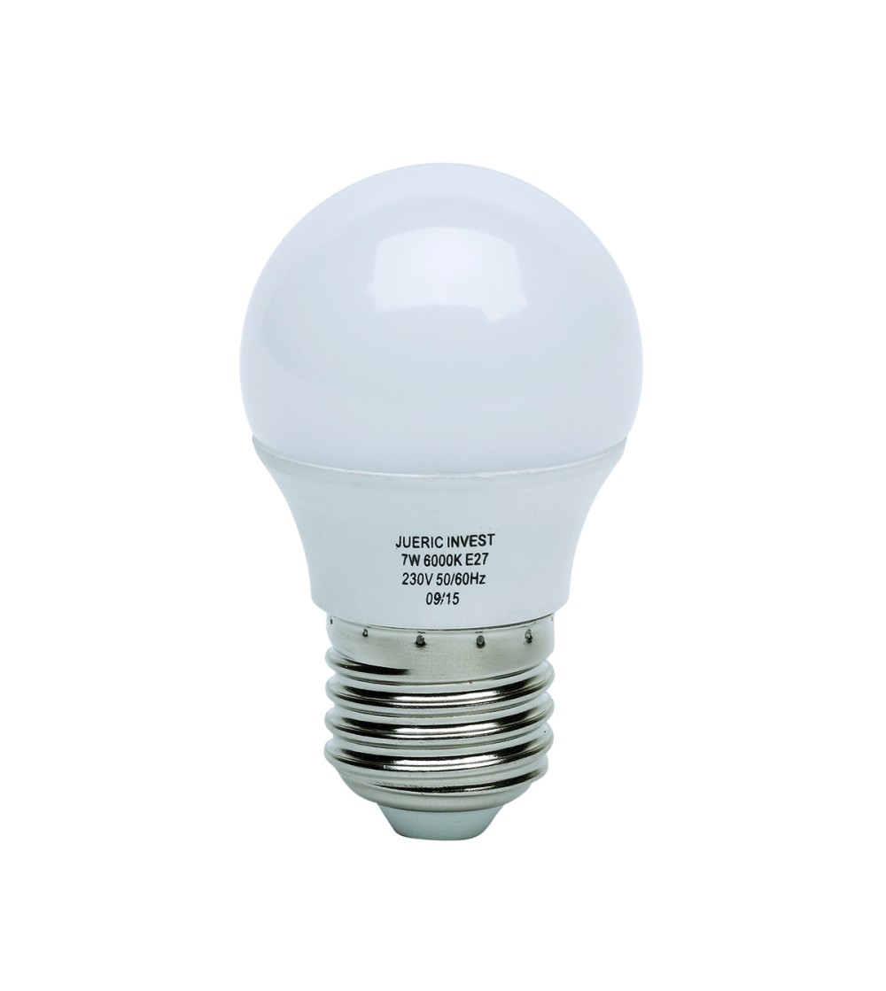 BOMBILLA ESFERICA E-27 LED 7W 6000K