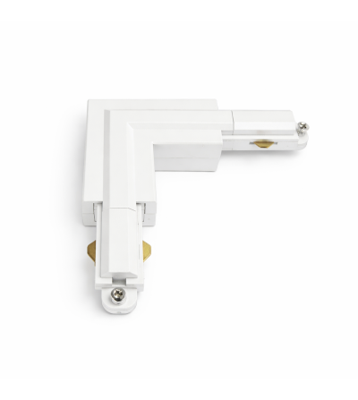 CONECTOR 90º DERECHA CARRIL MONOFASICO BLANCO