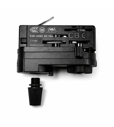 ADAPT. COLGANTE CARRIL TRIFASICO NEGRO