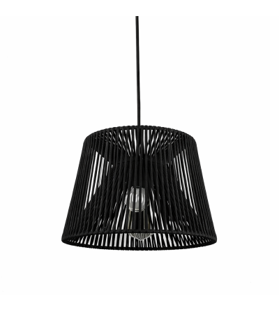 COLGANTE MANILA NEGRO 1L E27 300Ø