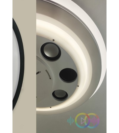 PLAFON GAMER 60W  NEGRO RGB APP 400Ø