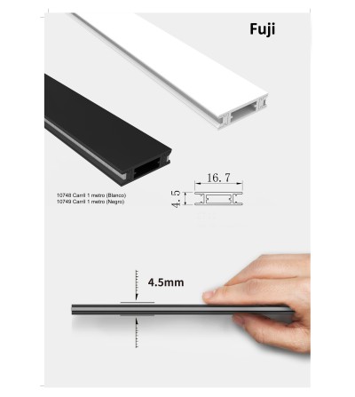 CARRIL FUJI 48V 1000mm BLANCO