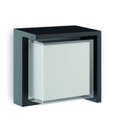 APLIQUE DORA 16W CUADRADO SWITCH CCT NEGRO IP65