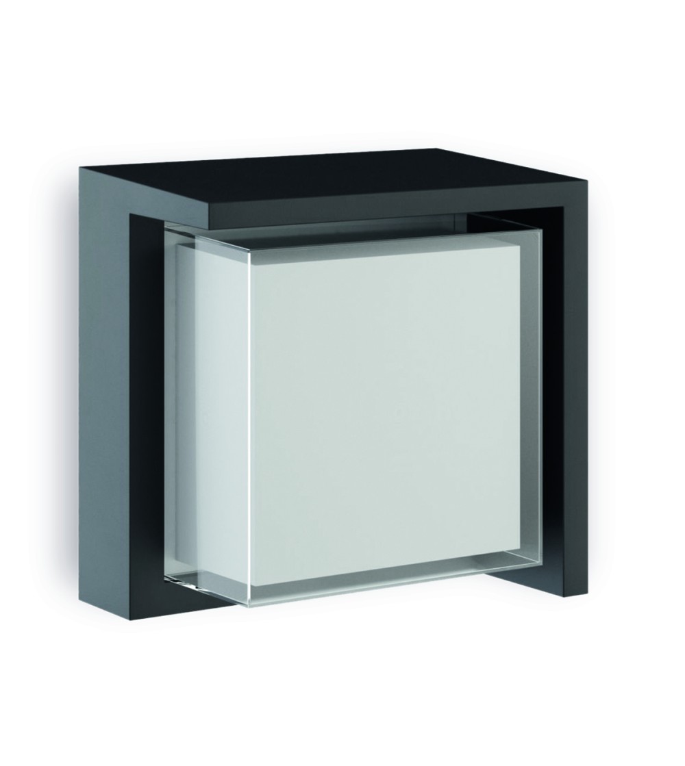 APLIQUE DORA 16W CUADRADO SWITCH CCT NEGRO IP65