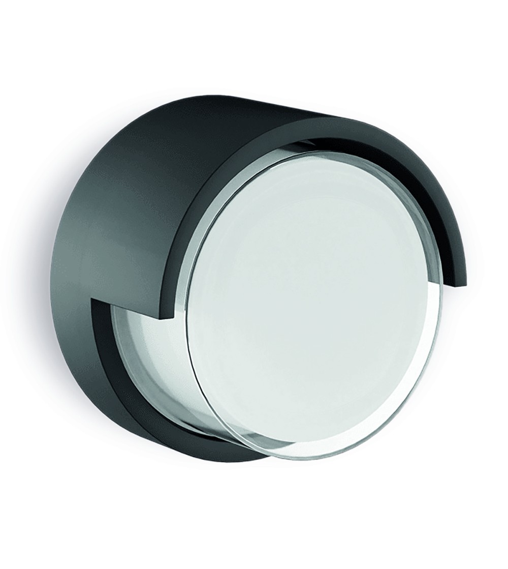 APLIQUE DORA 16W REDONDO SWITCH CCT NEGRO IP65