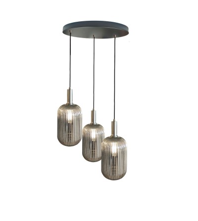 COLGANTE MOKA SMOKE SILVER 1L 200Ø