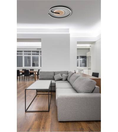 PLAFON RENNES 60W CCT NEGRO-HAYA 500Ø