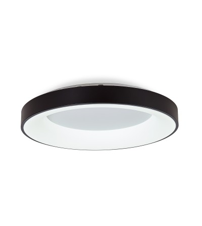PLAFON LEIDEN 100W NEGRO CCT TUYA + ALEXA 600Ø