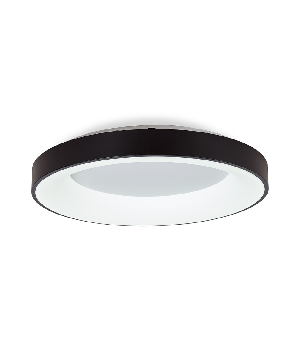 PLAFON LEIDEN 100W NEGRO CCT TUYA + ALEXA 600Ø