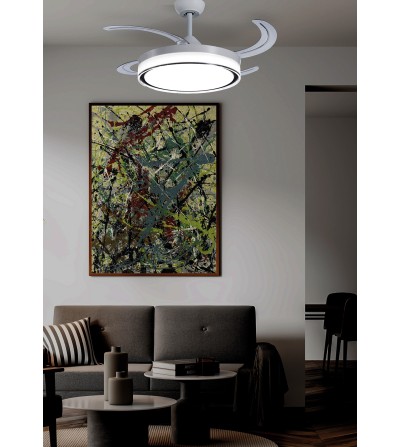 VENTILADOR BARI 50W BLANCO CAFÉ CCT 1100Ø