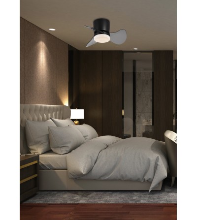 VENTILADOR DUBAI 30W NEGRO CCT APP 550Ø