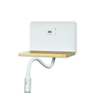 APLIQUE CITY BLANCO HAYA USB 9W+1.5W