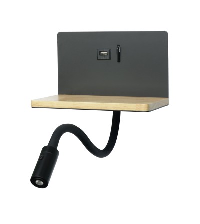 APLIQUE CITY NEGRO HAYA USB 9W+1.5W