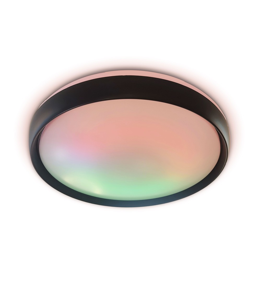 PLAFON GAMER 60W  NEGRO RGB APP 400Ø
