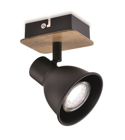 BASE MIKO NEGRO 1L GU10 MADERA