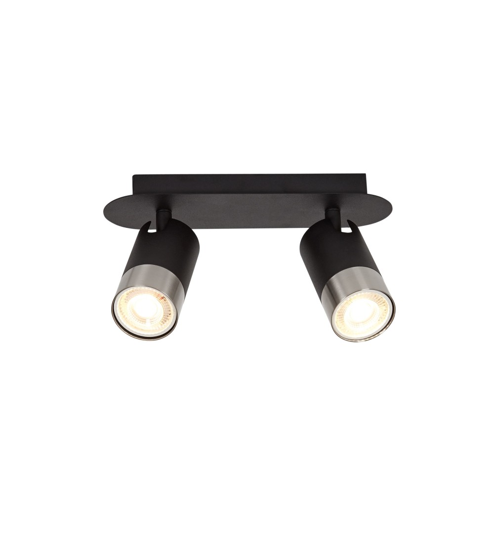 REGLETA 2L STOKE NEGRO NIQUEL