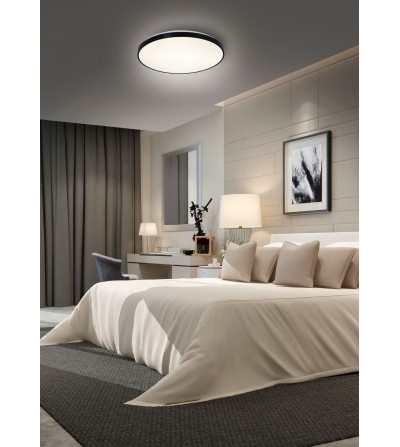 PLAFON OVA BLACK LED 80W 3K-4K-6K 500mm