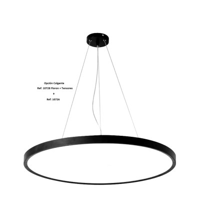 PLAFON UFO 72W CCT SWITCH NEGRO 750Ø
