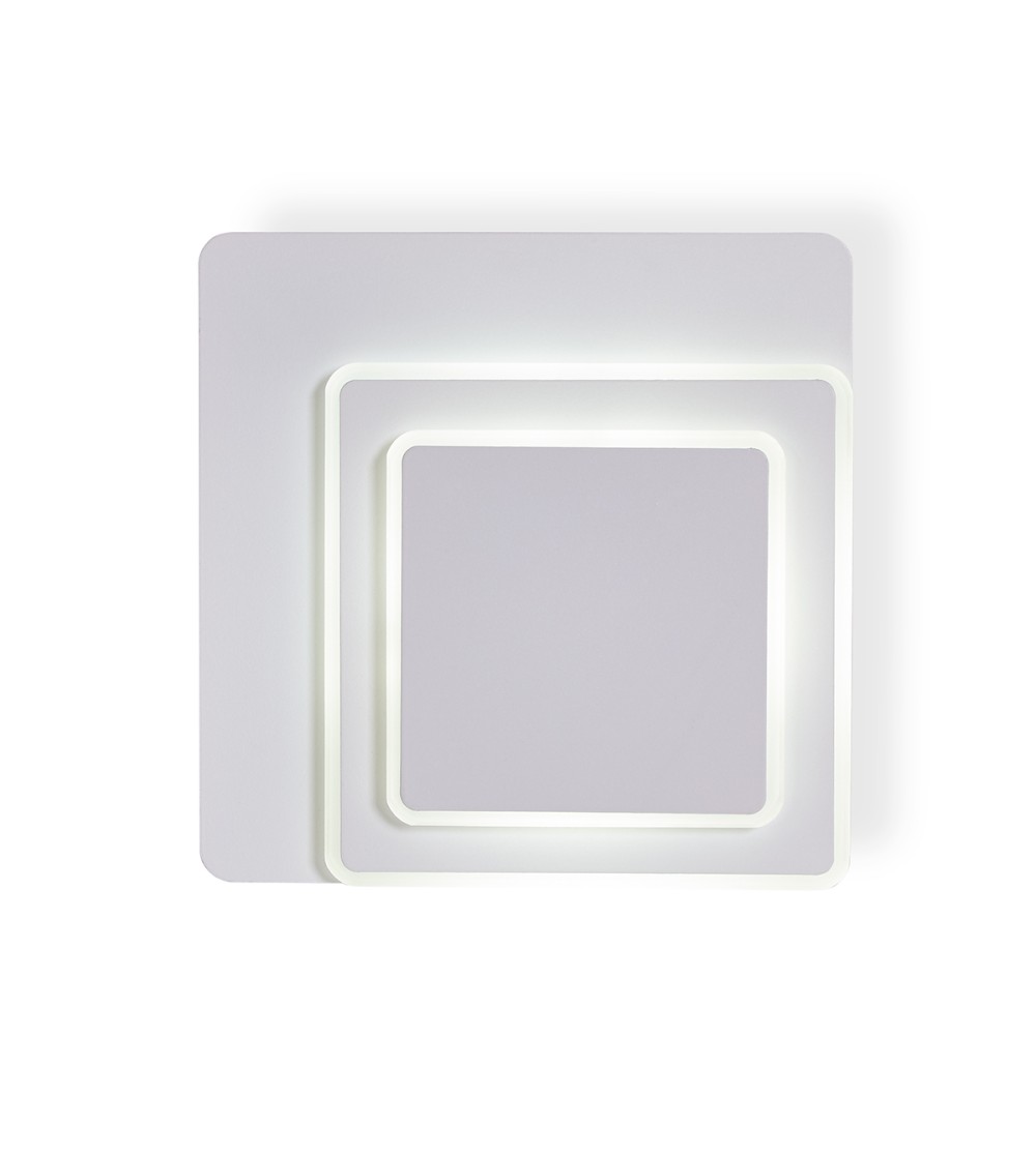 PLAFON APLIQUE ECLIPSE CUADRADO BLANCO